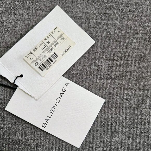 Balenciaga Paris Skirt S US 4 Black Cotton Blend Mini Designer Luxury Goth Chic - Picture 8 of 16